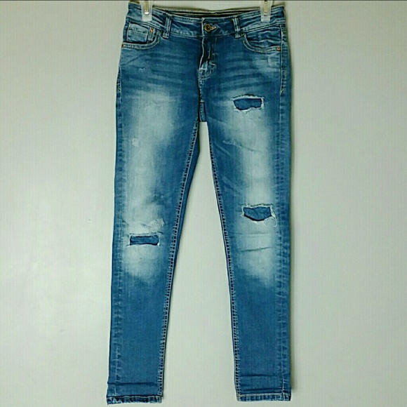 Zara Denim - Zara basic Z1975 distressed jeans